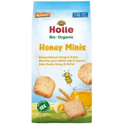 Holle Minis Babyzwieback Honig & Butter bio