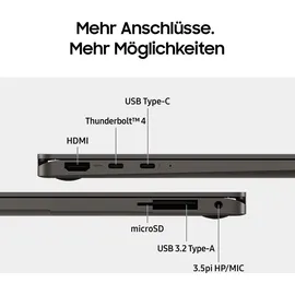 Samsung Galaxy Book3 360 13, Full HD 60Hz Display, TOUCHSCREEN, AMOLED, Intel Core i7-1360P, 16GB RAM, 512GB SSD, Windows 11, QWERTZ Tastatur, Graphite, Inklusive 36 Monate Herstellergarantie