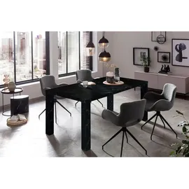 SalesFever Esstisch 180 x 76 x 90 cm schwarz