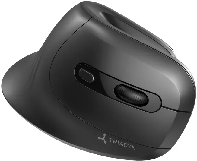 Neue kabellose vertikale Maus Triadyn TITAN 3200DPI Akku Schwarz