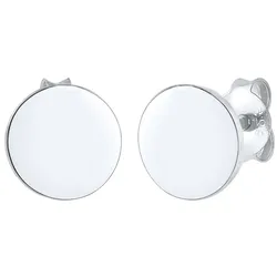 Elli Ohrstecker Plättchen Rund Glanz Basic 925er Silber Damen 