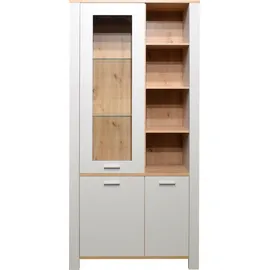 Mäusbacher Vitrine Nele 96 x 44 x 203 cm Grau