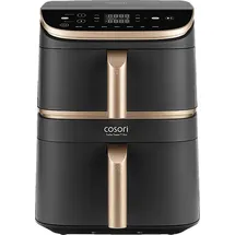 COSORI CAF-DC123S-DDER Turbo Tower Pro Smart Heißluftfritteuse 2630 Watt Dunkelgrau/Gold