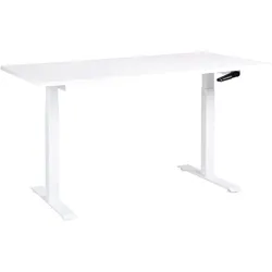 Schreibtisch weiß 160 x 72 cm manuell höhenverstellbar DESTINES