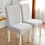 Treer Universal Einfarbig Stuhlhussen Set Stuhlbezug Sitz Stretch Beschützer, Jacquard Plüsch Abnehmbare Stretch Stuhlhussen Für Stuhl Esszimmer Party Bankett Stuhldekoration (Grau,1 Stück)