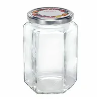 Leifheit Sechskantglas 770ml, Einmachglas, Weckglas ideal für Eingemachtes, dekoratives