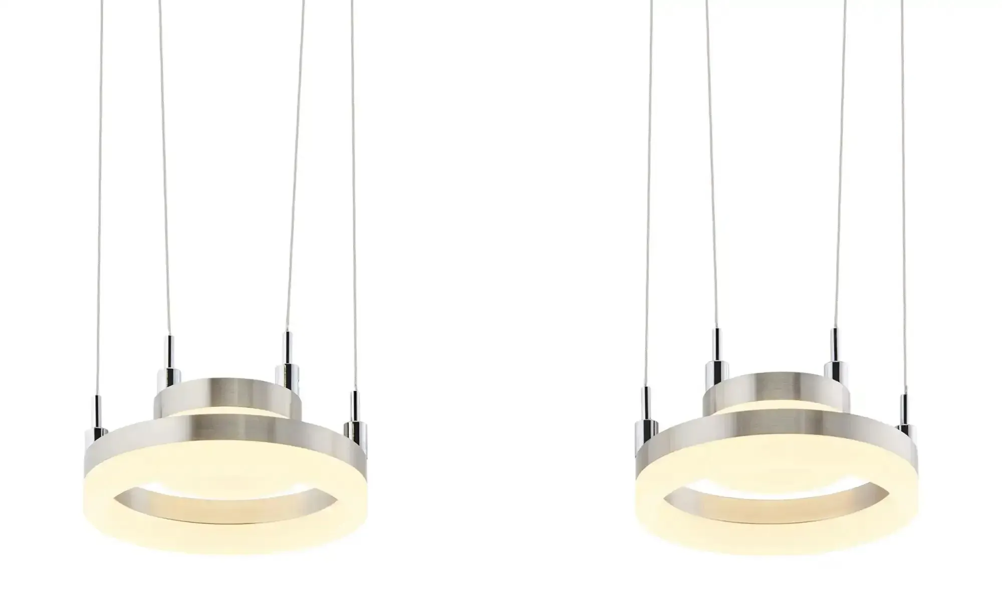 Meisterleuchten LED-Pendelleuchte  4-flammig  nickel matt   ¦ silber ¦ Maße (cm): B: 48 H: 150 T: 15.0