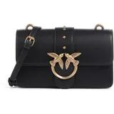 PINKO Love One Mini Umhängetasche Baumwolle/Leather Black/Gold