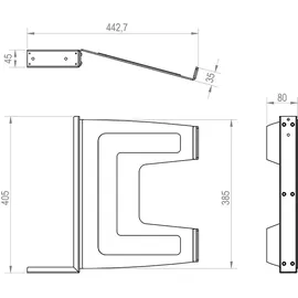Hagor HP Twin Lift - Laptop Holder White Optionale Laptop-Ablage