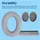 MMobiel Ersatz Ohrpolster für Bose QC35/QC35 II - Memory PolyurethanErsatz Ohrpolster - Grau – Grau