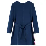 vidaXL Kinderkleid mit Langen Ärmeln Hirsch Langarmkleid Kinder Kleid Marineblau 128 - 128