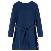 vidaXL Kinderkleid mit Langen Ärmeln Hirsch Langarmkleid Kinder Kleid Marineblau 128 - 128