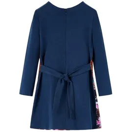 vidaXL Kinderkleid mit Langen Ärmeln Hirsch Langarmkleid Kinder Kleid Marineblau 128 - 128