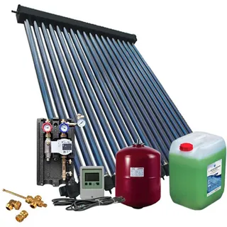 Solarpaket SUNEX mit 1x Rohrenkollektoren HP30 Heat Pipe, 4,89m2, ohne Speicher