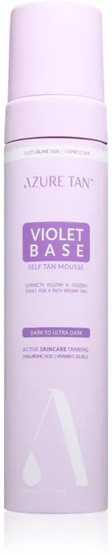 Azure Tan Violet Base Selbstbräunungsschaum Farbton Dark To Ultra Dark 200 ml