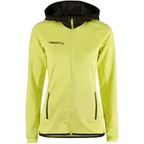 Craft Extend Kapuzenjacke Damen - Neongelb - Grau