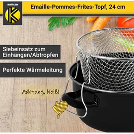 Krüger Frittiertopf 24 cm mit Einsatzkorb
