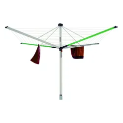 BERLINLODGE Wäschespinne Vento 8 Leinenreihen Aluminium Apfelgrün Hx⌀ 205x290cm Wäscheständer Wäscheleine Wäschetrockner