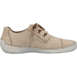 Rieker Damen 52520 Schnürhalbschuhe, beige, 41 EU