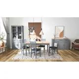 Interlink Inter LinkEsstisch Oak Colori Massivholz Grau Eiche lackiert - Grau