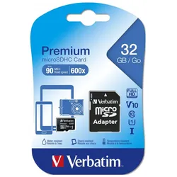 Verbatim microSDHC-Karte 32GB inkl. SD-Adapter