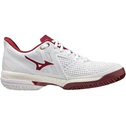 MIZUNO Damen Tennisoutdoorschuhe WAVE EXCEED TOUR, White/Cabernet/Papyrus, 39