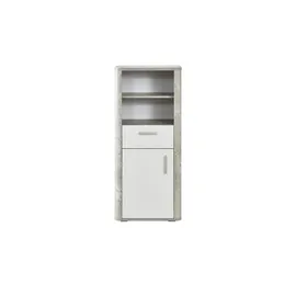 Mäusbacher Beistellschrank 55 x 128 x 41 cm Grau / Weiß