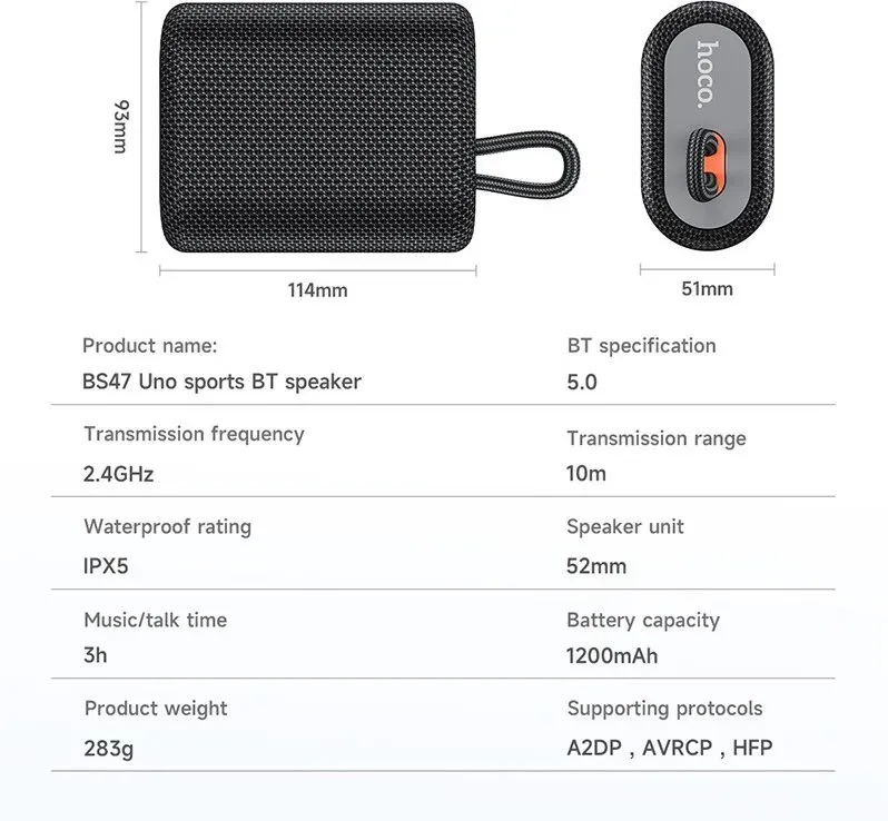 HOCO BS47 Uno Sport-Bluetooth-Lautsprecher