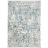 OCI DIE TEPPICHMARKE Teppich »BESTSELLER CAVA«, rechteckig, 8 mm Höhe, Glanz Viskose, mit Fransen, Hoch Tief Struktur, Vintage, Wohnzimmer