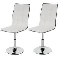 Mendler 2er-Set Esszimmerstuhl HWC-C41, Stuhl Küchenstuhl, höhenverstellbar drehbar, Kunstleder