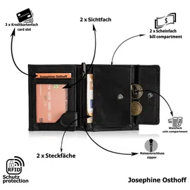 Josephine Osthoff Handtaschen-Manufaktur Josephine Osthoff Geldbörse Unisex Portemonnaie schwarz