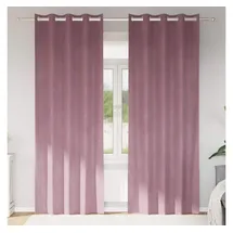 vidaXL Verdunkelungsvorhänge 2 pcs Dunkelrosa 140 x 260 cm Samt