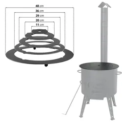 4BIG.fun Adapter - Ringe für Eintopfofen 43,5-47 cm Utschak Herdplatte für Feuerkessel Kasan Adaptierung Kazan