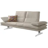 W.Schillig 2,5-Sitzer »broadway Designsofa mit hohem Sitzkomfort«, Sitztiefenverstellung, Kopfteil- & Seitenteilverstellung, Breite 236cm braun