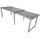 Gardissimo Faro Keramik Ausziehtisch Gartentisch 160-260x90cm silber
