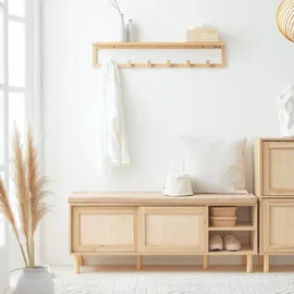 SoBuy Schuhbank FSR163 121 x 49 x 35 cm beige / beige