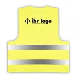Sicherheitsweste individuell bedruckt (25x15 cm) Textstempel