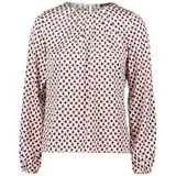 Zero Damen Satinbluse mit Druck 34, CreamBlack - 34