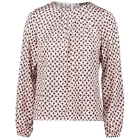 Zero Damen Satinbluse mit Druck 34, CreamBlack - 34