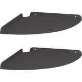 hliofuir 2er Set Eckregal Schwarz Wandregal Schwebend aus Metall 30 x 30 cm – Modernes Floating Shelf Viertelrund für Wohnzimmer Küche und Bad – Platzsparende Wandmontage mit Aburtschutz