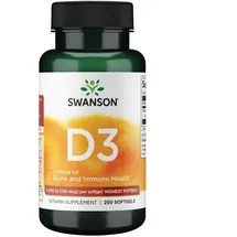 Swanson Vitamin D3 Kapseln 5000 IU 250 St.