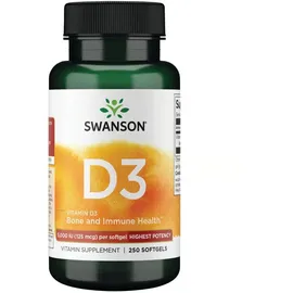 Swanson Vitamin D3 Kapseln 5000 IU 250 St.