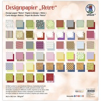 Ursus 71800099 - Design-Papier "Retro", Mix mit 50 Blatt