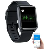 Newgen Medicals Fitness-Uhr mit Blutdruckanzeige EKG Bluetooth Touchdisplay