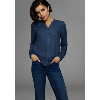 AJC Hemdbluse aus weich fließender Viskose, blau