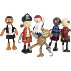 Small foot 12412 - Biegepuppen Piraten Figuren, 6er Set