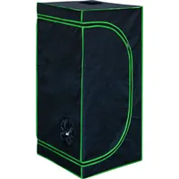 TSGPS Growbox Gewächshaus Zuchtzelt 60 x 60 x 180 cm Schwarz, Grün