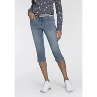 KangaROOS Caprijeans »CAPRI-JEANS mit Gürtel«, (Set, mit abnehmbarem Gürtel), Skinny Fit, mit Schlitz, normale Leibhöhe,