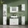 livinity Waschbeckenunterschrank Ronco 80 x 58,6 x 41 cm Weiß Hochglanz