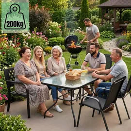 gogarden Gartenbank 120 x 49 x 76 cm Schwarz